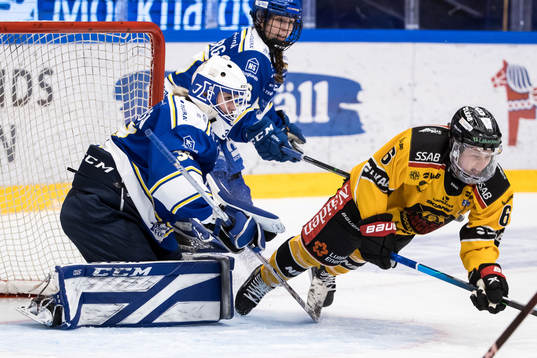 Leksands målvakt Amanda Johansson och Luleås Jenni