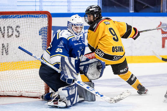 Leksands målvakt Amanda Johansson och Luleås Chiho Osawa