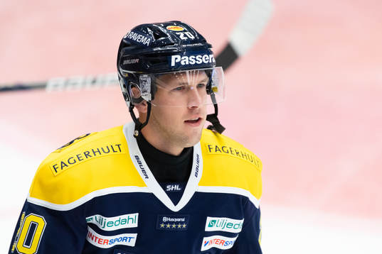 s Matt Donovan innan ishockeymatchen i SHL mellan HV71 och