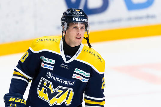 s Matt Donovan innan ishockeymatchen i SHL mellan HV71 och