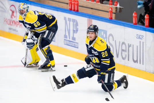 s Matt Donovan innan ishockeymatchen i SHL mellan HV71 och