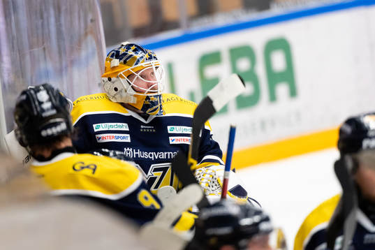 s målvakt Jonas Gunnarsson i båset