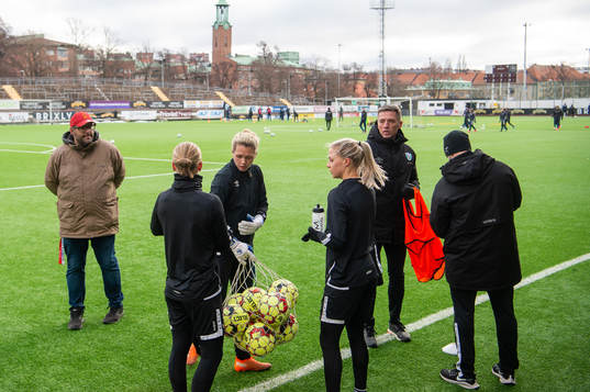 Jennifer Falk, Lotta Ökvist och tränare Mats Gren