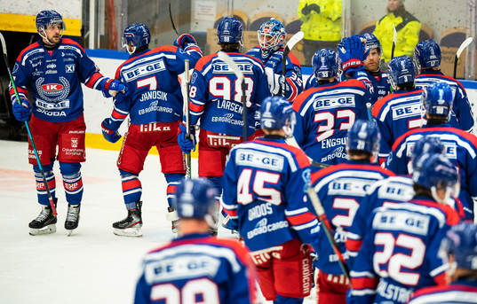 Oskarshamns spelare jublar