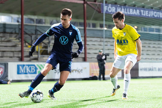 Malmö FFs Jonas Knudsen och IFK Malmös André Strandberg