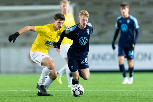 IFK Malmös Victor Sköld och Malmö FFs David Edvardsson