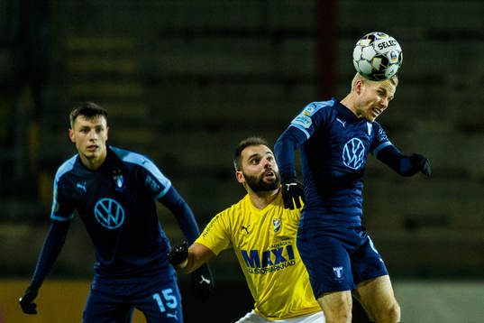 Malmö FFs Anel Ahmedhodzic och Oscar Lewicki