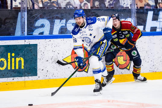 Leksands Daniel Gunnarsson och Djurgårdens Linus Andersson