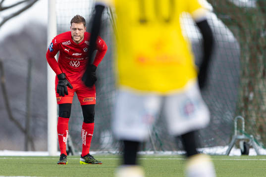 Halmstads målvakt Malkolm Nilsson Säfqvist