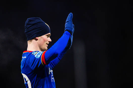 Djurgårdens Hampus Finndell jublar