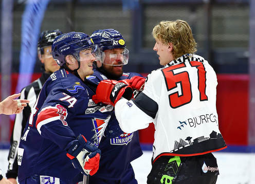 Linköpings Petteri Nikkilä, Jonas Holös och Malmö