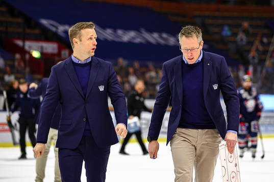 Linköpings tränare Daniel Eriksson och tränare Johan