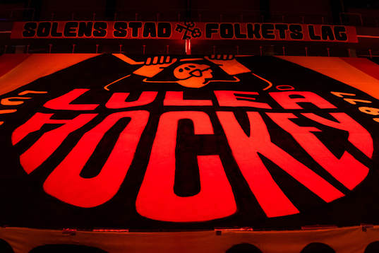 Coop Arena interiör med Luleå hockeys logga