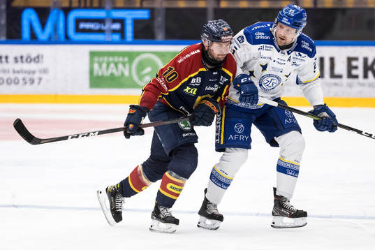 Djurgårdens Niclas Bergfors och Leksands Jonas Ahnelöv