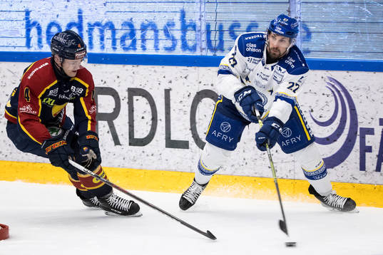 Djurgårdens Marcus Högström och Leksands Marek Hrivik