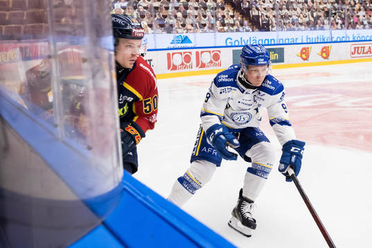 Djurgårdens Tobias Ekberg och Leksands Patrik Zackrisson