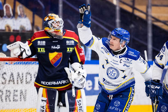 Leksands Patrik Zackrisson jublar