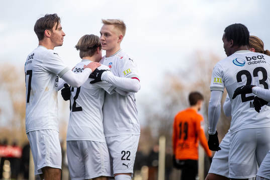 Helsingborgs spelare jublar