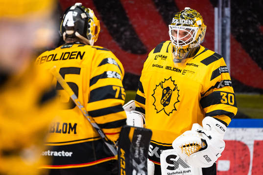 Skellefteås målvakt Arvid Söderblom och målvakt Gustaf