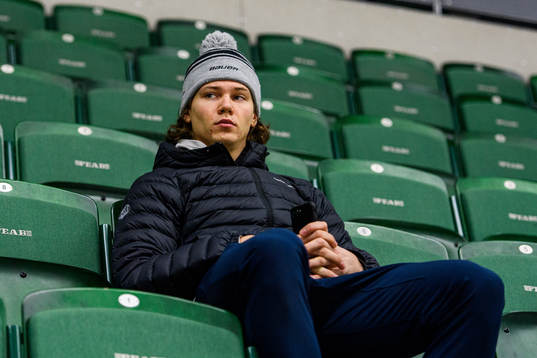Moritz Seider på läktaren