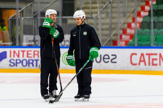 Tränare Cam Abbott och assisterande tränare Jan Larsson