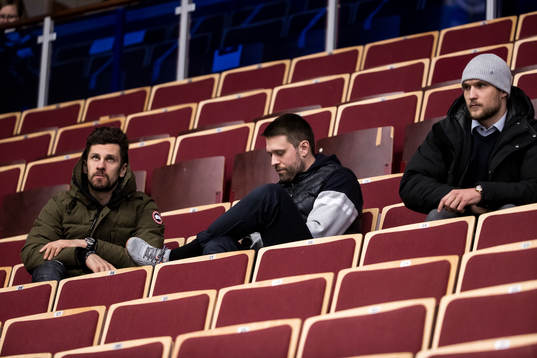 Leksands Marek Hrivik och Jesper Gillerås och Leksands
