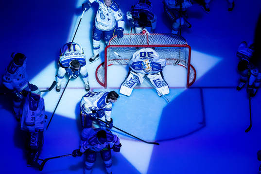 Leksands spelarna vid intro