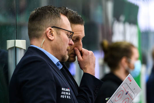 Malmö Redhawks tränare Joakim Fagervall och assisterande
