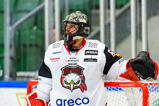 Malmö Redhawks målvakt Oscar Alsenfelt