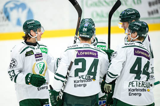 Färjestads Albert Johansson jublar