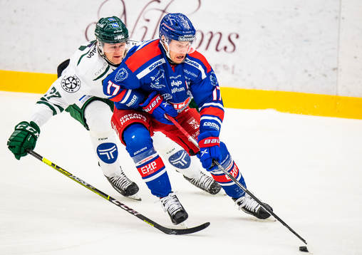 Oskarshamns Jonas Engström och Färjestads Adam Ginning