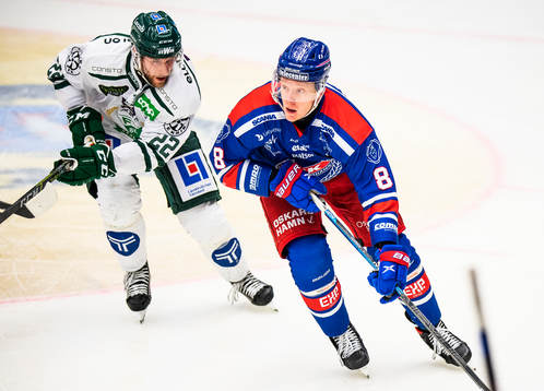 Oskarshamns Fredrik Olofsson och Färjestads Per Åslund