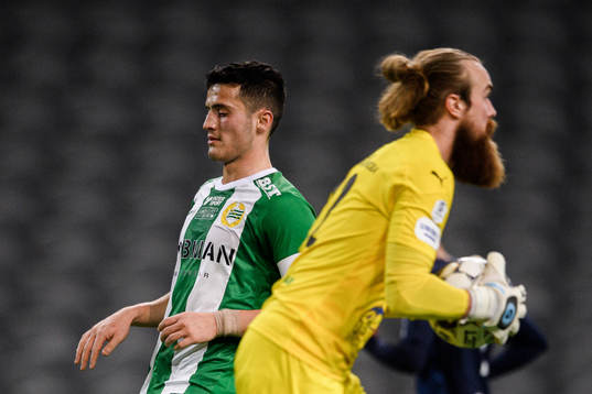 Hammarbys Astrit Selmani deppar