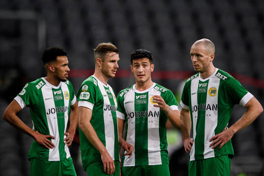 Hammarbys Richard Magyar, Astrit Selmani och Jon Gudni