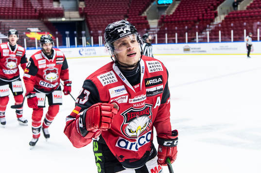 Malmö Redhawks Christoffer Forsberg jublar