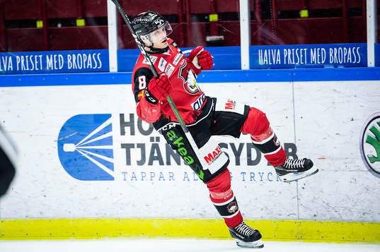 Malmö Redhawks Johan Olofsson jublar