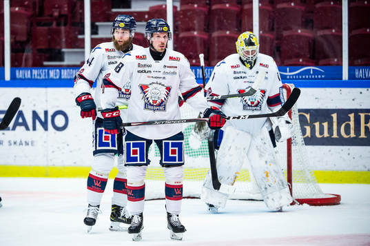 Linköpings Jonas Junland, Alexander Johansson och målvakt
