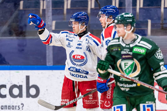 Oskarshamns Kim Strömberg jublar