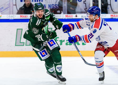 Färjestads Jakob Forsbacka Karlsson och Oskarshamns Brian