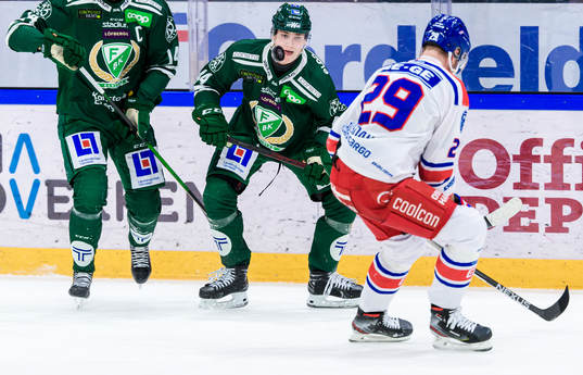 Färjestads Victor Ejdsell och Jacob Peterson