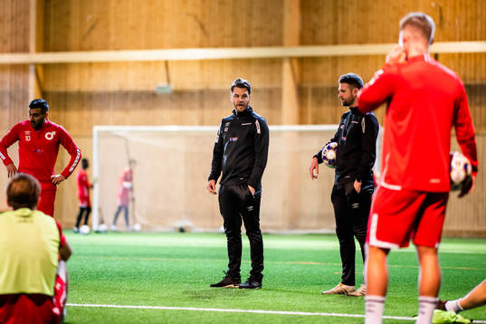 Degerfors tränare Andreas Holmberg och Tobias Solberg