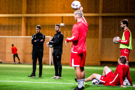 Degerfors tränare Andreas Holmberg och Tobias Solberg