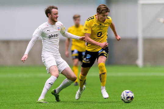 Helsingborgs Rasmus Jönsson och Elfsborgs Noah Söderberg