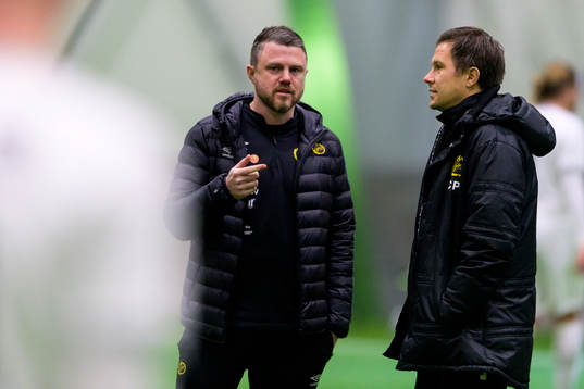 Elfsborgs Manager Jimmy Thelin och assisterande tränare