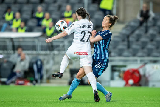 Bläddra bland fler bilder av Fotboll, Dam, Träningsmatch, Brommapojkarna - Djurgården