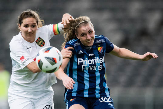 Brommapojkarnas Sofia Parkner och Djurgårdens Gudrun