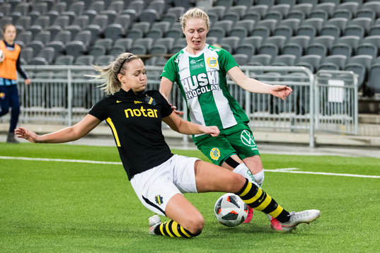 s Evelina Finndell och Hammarbys Emilia Larsson