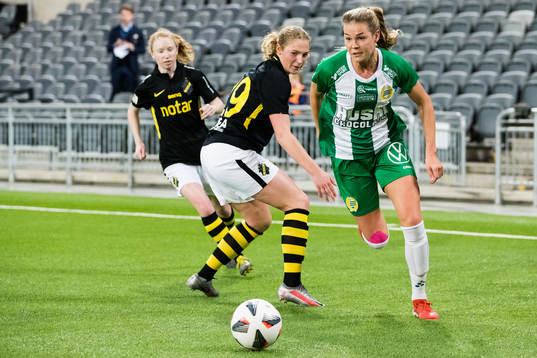 s Julia Laukström och Hammarbys Nina Jakobsson