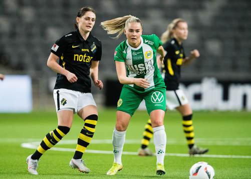s Linda Hallin och Hammarbys Emma Jansson