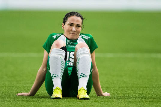 Hammarbys Helén Eke med en befarad skada